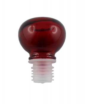 Glasstopfen Kugel rot für 15mm-Mündungen